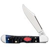 Case Cutlery Knife, Case Navy Blue Bone Mini CopperLock 06891